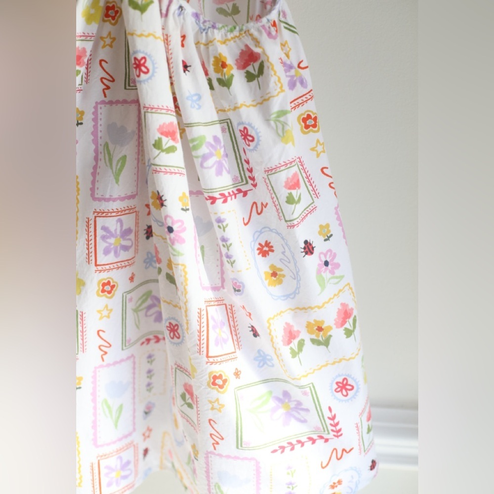 Storia Floral Babydoll Sundress | Whimsical Cottagecore Mini Dress M - Picture 4 of 5